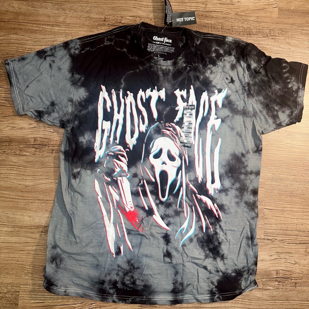 Ghost face tie dye t shirt